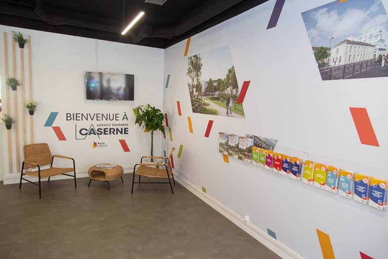 Caserne de Reuilly : une agence éphémère accueille les premiers locataires 2 agence éphémère caserne Reuilly paris