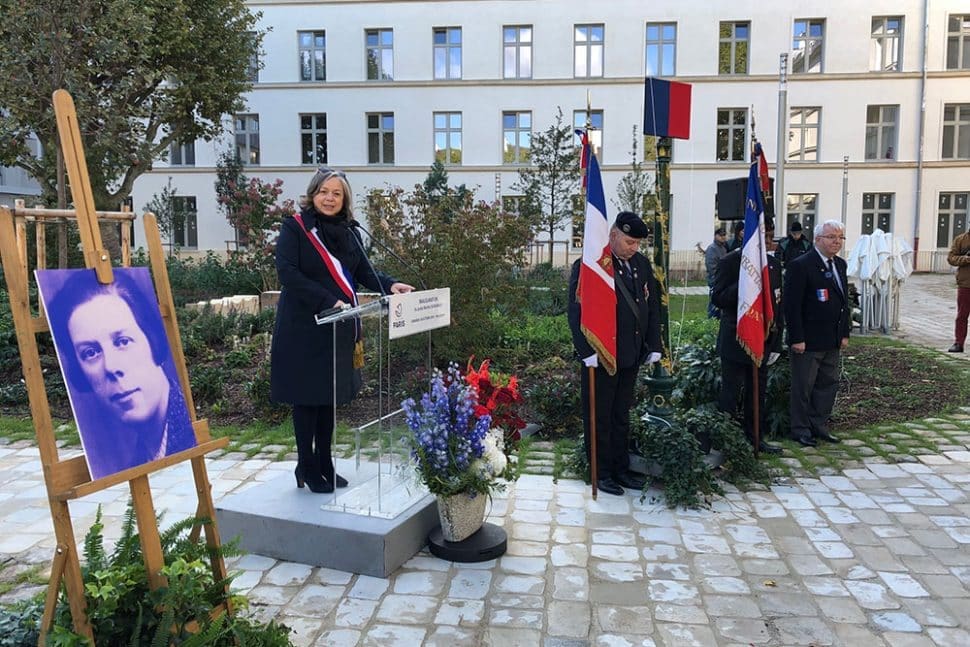 Inaugurations sous le signe des femmes à la caserne de Reuilly 8 inauguration jardin caserne feuillu martha desrumaux