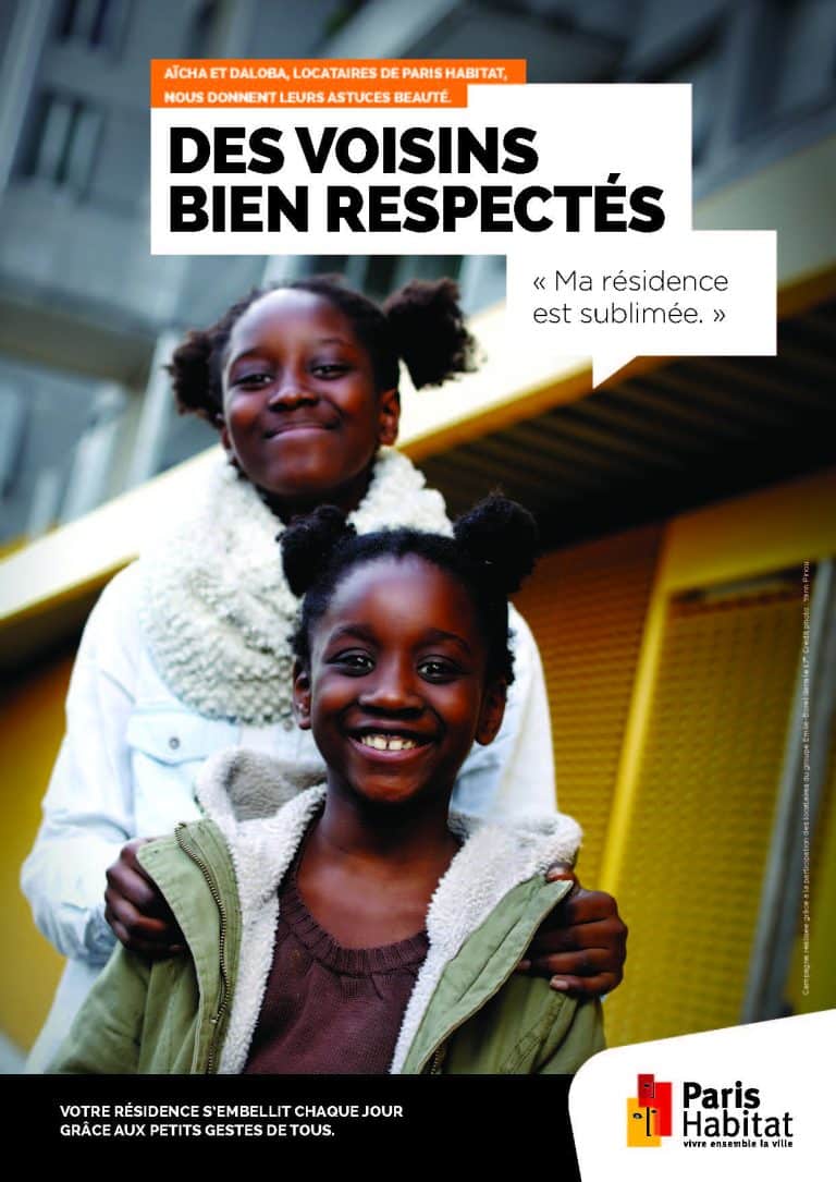 Prévention des agressions et amélioration du cadre de vie, Paris Habitat s'engage 2 campagne respect ma residence Paris Habitat locataires