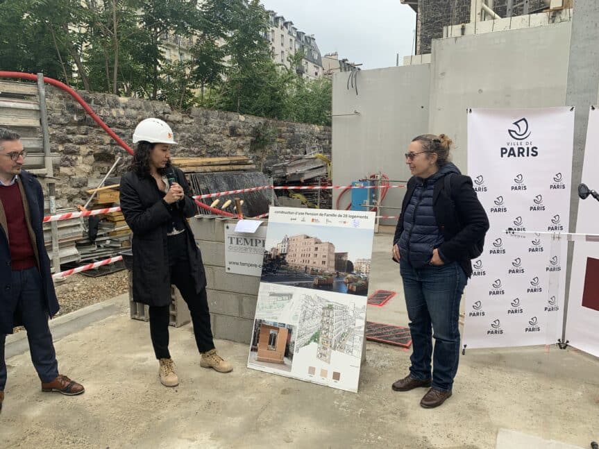 Première pierre des deux projets de pensions de famille au 1-3 Villa des tulipes et 14 rue du roi d’Alger (18e) 2 IMG 3458